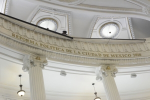 Devela ALDF en el Recinto de Donceles leyenda en letras de oro: Reforma Poltica de la Ciudad de Mxico 2016