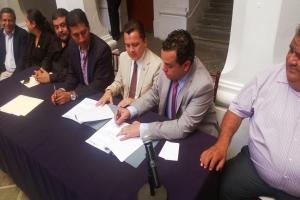 FIRMAN CONVENIO DE COOPERACIN CULTURAL ALDF Y CONGRESO DE OAXACA