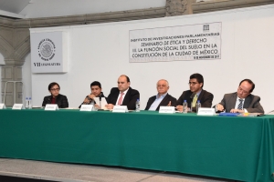 Tercera sesin del seminario tica y Derecho, La funcin social del suelo en la Constitucin de la Ciudad de Mxico