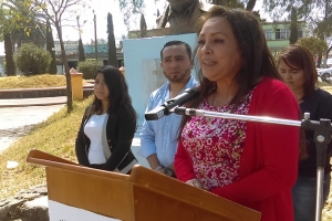 Rinde Abril Trujillo homenaje a Valentn Campa en Iztapalapa
 