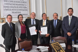 Signan convenio de colaboracin ALDF y Cmara de Diputados a travs del Instituto de Investigaciones Parlamentarias
 
