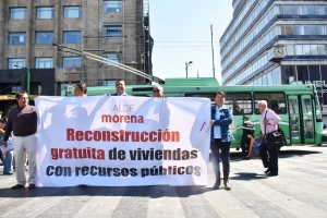 La reconstruccin de vivienda debe ser gratuita y con recursos pblicos, exige morena