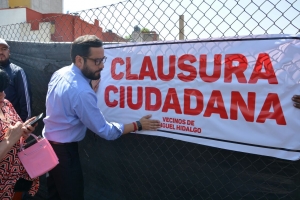Clausuran vecinos mega proyecto inmobiliario en Calzada Mxico-Tacuba